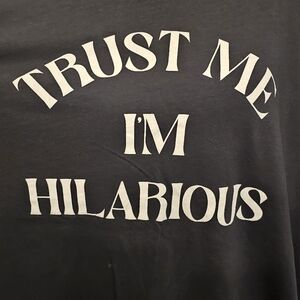 Black Graphic Tee with White Text 4 / 4X